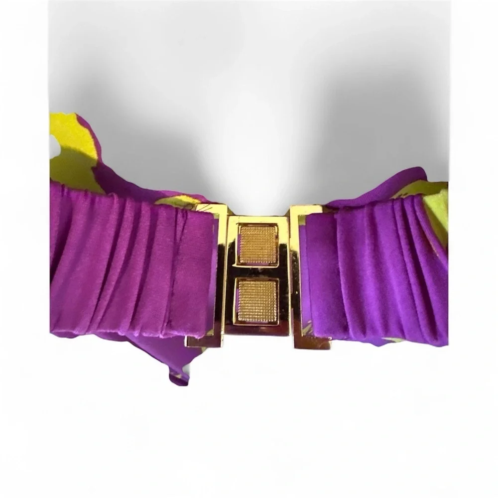 Rampage Purple and Yellow Backless Dress